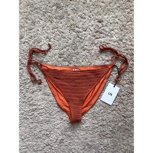 LPA Mystique Crochet Knit Bikini Bottom in Rusty Orange Size MEDIUM NEW!